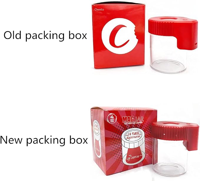 Led Transparent Glass Seal Storage Jar, Light-Up Magnifying Ornamental Glass Bottle（Red） - Image 3