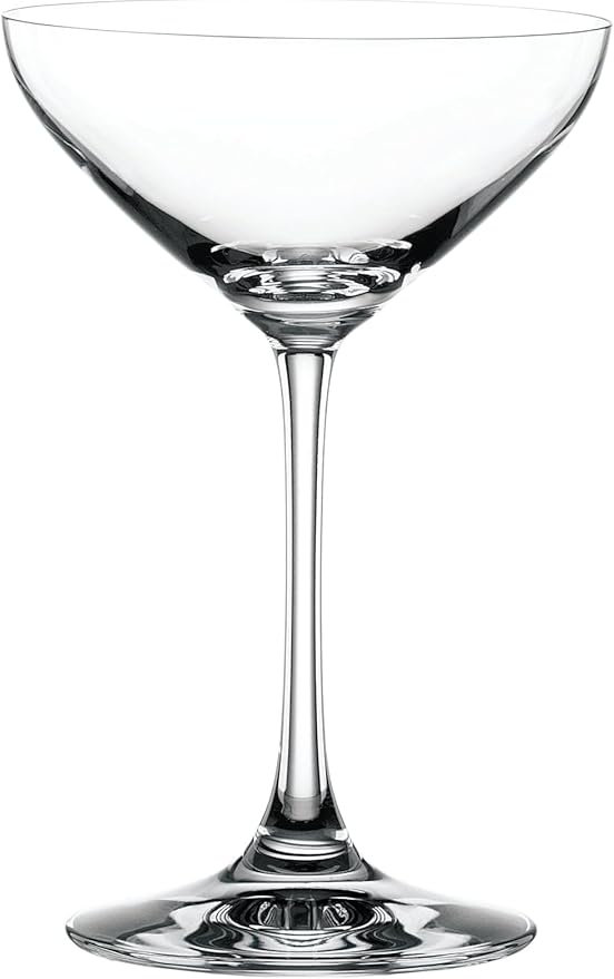 Spiegelau Dessert Glasses Set of 4 - European-Made Crystal, Modern Dessert or Champagne Glassware, Dishwasher Safe, Professional Quality Champagne Saucer Glass Gift Set - 8.8 oz by Spiegelau