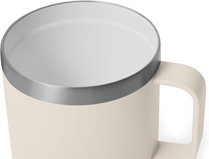 YETI Rambler 14 oz Ceramic Lined Stackable Mug, Vacuum Insulated, Stainless Steel with MagSlider Lid, Cape Taupe - Image 5