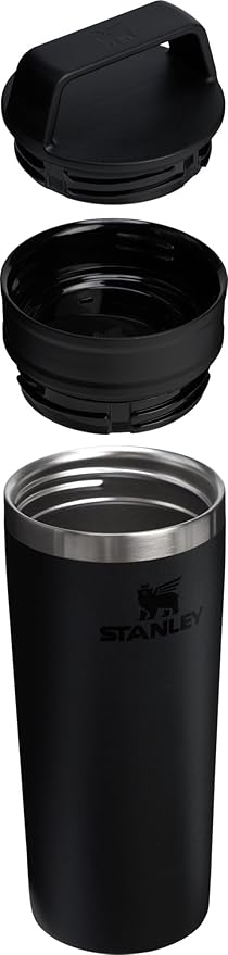 STANLEY Cafe To Go Travel Mug 16 oz | Leakproof Two-Part Drink Through Lid | Tumbler Cup for Coffee, Tea and Drinks | Insulated Stainless Steel Coffee Mug | BPA-Free | Black 2.0 - Image 3
