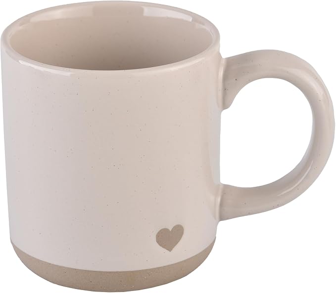 Sweet Water Decor Heart Stoneware Coffee Mugs - 14Oz Cute Coffee Mugs for Hot and Cold Drinks - Dishwasher and Microwave Safe - Gift for Special Someone - Ideal for Espresso & Tea Lovers by SweetWaterDecor