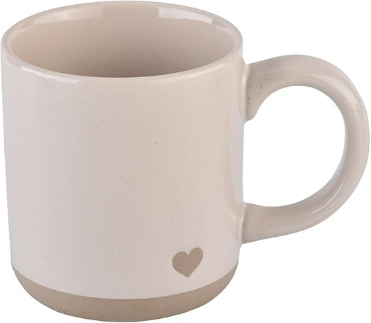 Sweet Water Decor Heart Stoneware Coffee Mugs - 14Oz Cute Coffee Mugs for Hot and Cold Drinks - Dishwasher and Microwave Safe - Gift for Special Someone - Ideal for Espresso & Tea Lovers by SweetWaterDecor