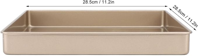 Carbon Steel Baking Sheet Non Stick | 9.6” x 8.2” Oven Tray for Puff Pastry/Cupcakes/Cookies | Quick Heat Distribution Pan for Even Baking | 2 Measurements (11.2” x 11.2”) (Type 2) - Image 3