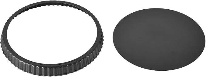Non Stick Deep Tart Pan with Removable Bottom, Premium Baking Dish for Quiche and Pies, Carbon Steel Material, for Home Bakers and Professionals, 9" ([Thickened] 11-inch live bottom pie plate) - Image 9