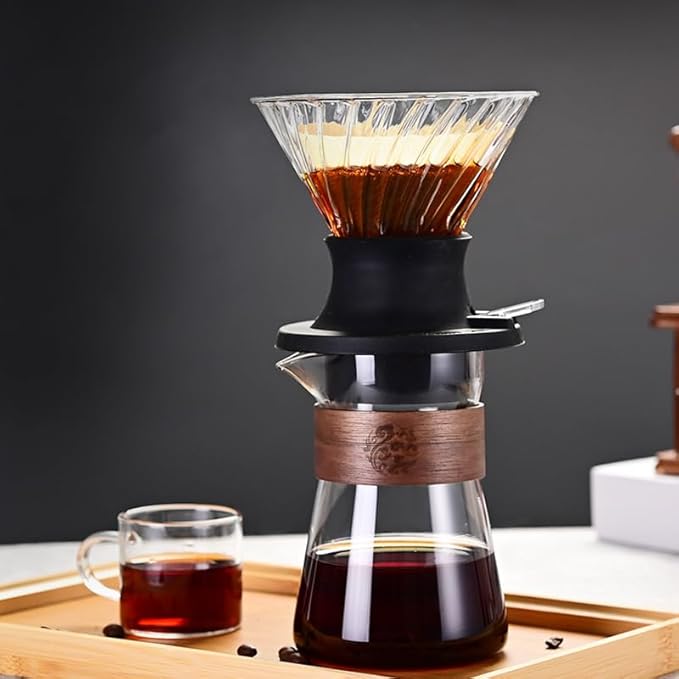 BeeCa Clever Coffee Dripper｜One-Touch Switch Control｜French Press Soak & Fast Release｜Borosilicate Glass+BPA-Free｜Easy Clean Hybrid System for Beginners