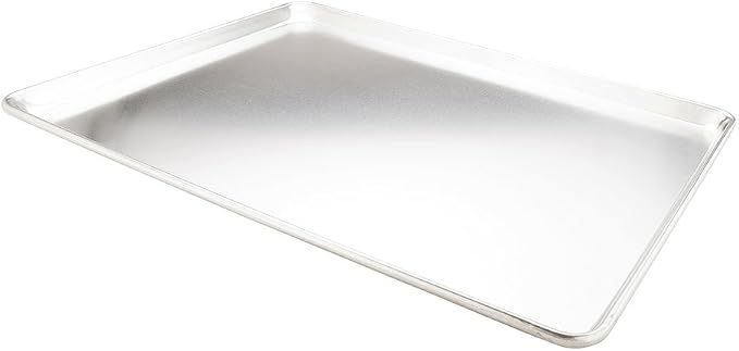 Restaurantware Met Lux 18 x 26 Inch Full Size Baking Sheet 1 Heavy-Duty Cookie Sheet - Evenly Bakes Treats Make Pastries Pizzas or Cookies Aluminum Sheet Pan For Commercial or Home Use - Image 2