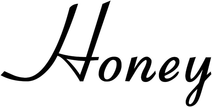 Honey 4w x 2h Label | Kitchen Pantry Organization | Die Cut Vinyl Decal | Black Retro Font (Sticker Only) by MinglewoodTrading