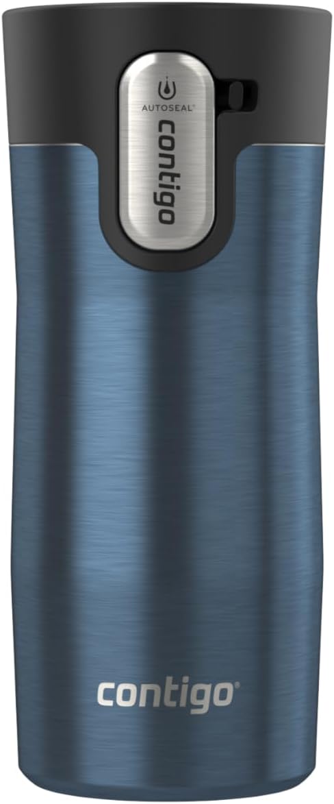 Contigo AUTOSEAL West Loop Vacuum-Insulated Stainless Steel Travel Mug with Easy-Clean Lid 12 oz Blueberry by Unknown