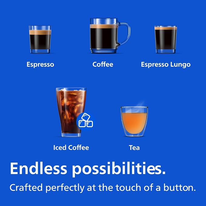 Philips 3300 Series Fully Automatic Espresso Machine with integrated milk frother and grinder, 5 Hot & Iced Coffee Pre-Sets, 40% Quieter SilentBrew, 15-Bar Pressure, Glossy Black (EP3326/90) | Integrated milk frother, Grinder, 5 Hot & Iced Coffee Pre-S... - Image 2