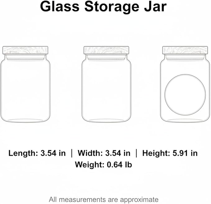 Clear Glass Storage Jar with Acacia Wood Lid for Pantry Organization - High Borosilicate Kitchen Canister - Image 7