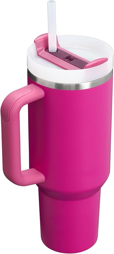STANLEY Quencher H2.0 Flow State Tumbler, 40 oz, Fuchsia | Handle and Straw | 3-Position Lid | Cup Holder Compatible for Travel | Insulated Stainless Steel Cup | BPA-Free - Image 2