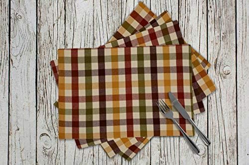 Urban Villa Two Tone Placemat Cotton Tablemat 14x20 (Set of 6) Harvest - Image 4