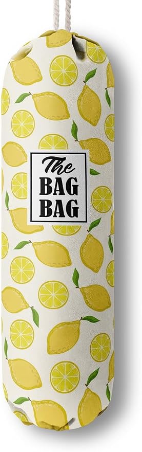 C-1 Lemon Grocery Bags Holder & Organizer - Wall Mount Plastic Bags Storage Container Dispenser - Kitchen Gifts For Women, Family & Friends by HiLus
