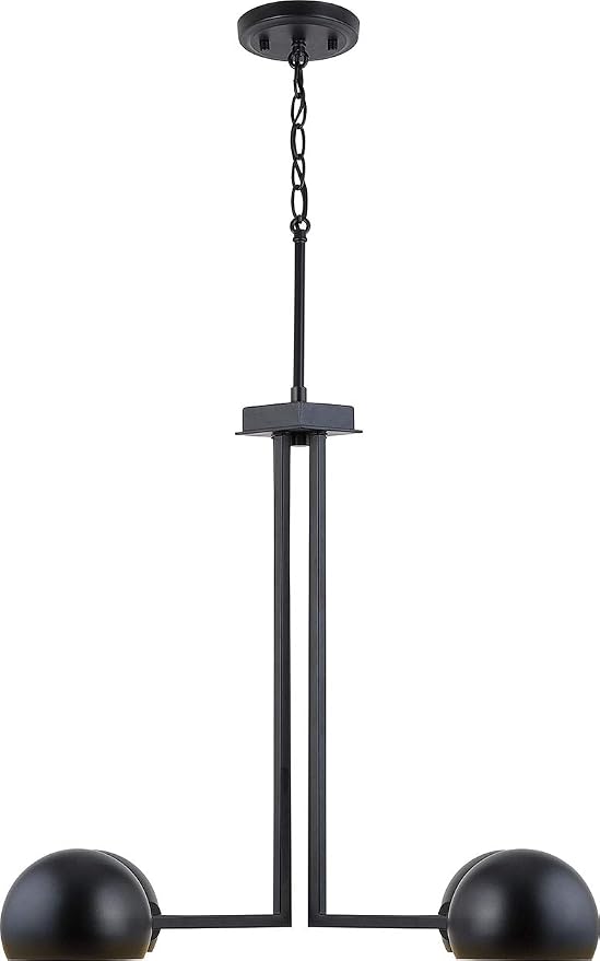 Capital Lighting 433141MB Hadley Urban/Industrial Curvy Arm Dome Chandelier, 4-Light 240 Total Watts, 21" H x 27" W, Matte Black by CapitalLightingFixtureCompany