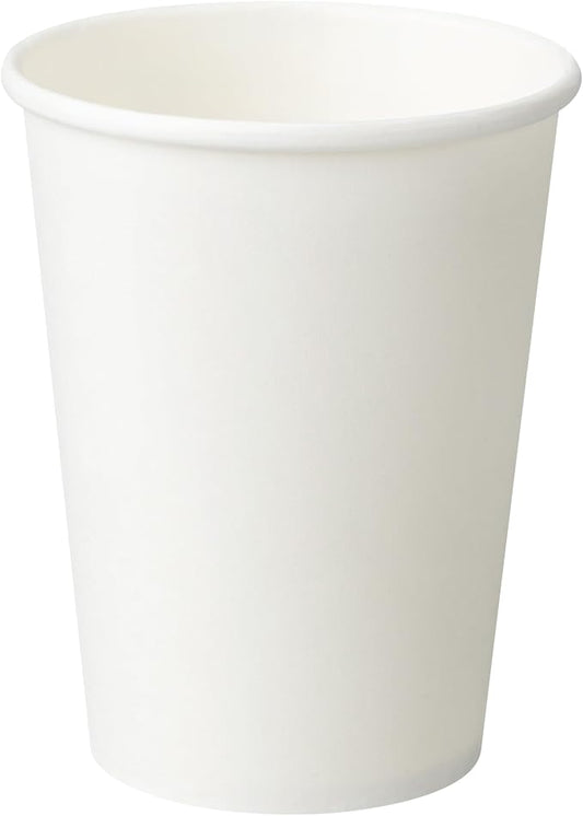 12 oz 500 Pack Paper Coffee Cups, Hot Disposable Paper Cups, Thickened Leak-Free White Coffee Cups for Hot and Cold Drinks by VPACKDUO