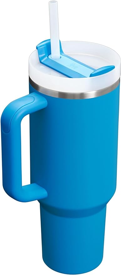 STANLEY Quencher H2.0 Flow State Tumbler, 40 oz, Azure | Handle and Straw | 3-Position Lid | Cup Holder Compatible for Travel | Insulated Stainless Steel Cup | BPA-Free - Image 3