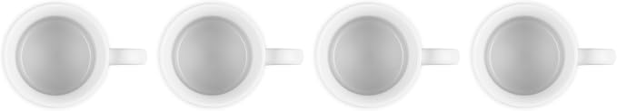 Le Creuset Stoneware Vancouver Mug, Set of 4, 14 oz. each, White - Image 4