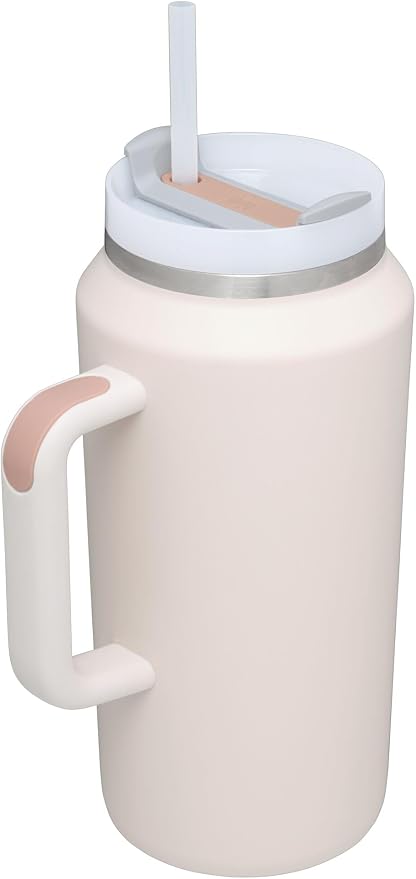 STANLEY Quencher H2.0 Flow State Tumbler, 64 oz, Rose Quartz | Handle and Straw | 3-Position Lid | Large Capacity for Travel & Sports| Insulated Stainless Steel Cup | BPA-Free - Image 2
