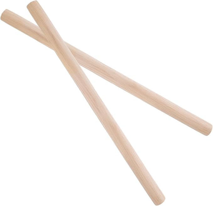 2pcs Wooden Dough Roller 50x3cm for Baking with Smooth Surface and Easy Cleaning, Kitchen Tool for Bread and Pizza Dough Rolling by Unknown
