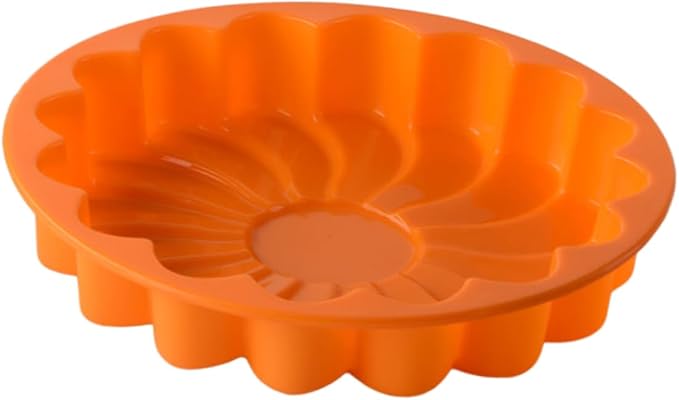 Thickened Large Silicone Cake Pan Non-stick Flower-shaped Baking Mold for Birthdays and Special Occasions Random Color Flexible Bakeware for Easy Release and Cleanup by BIUDECO