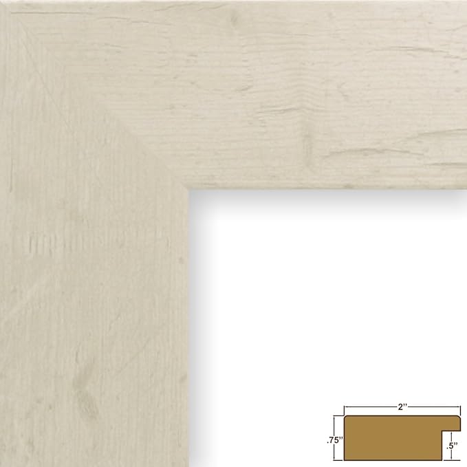 Craig Frames 24x36 Rustic White Picture Frame for Posters and Photos | Lightweight shatter resistant acrylic facing with a rigid backing board, made in the USA - Image 2
