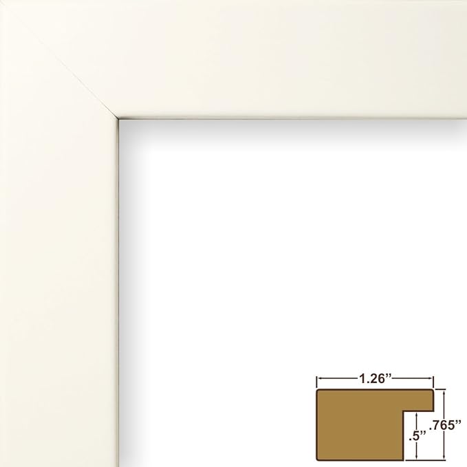 Craig Frames 19x25 White Picture Frame, Wall Decor for Art and Photos | A lightweight, shatter resistant acrylic front, made in the USA for a gallery display - Image 2