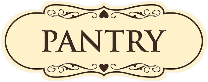 Designer Pantry Sign (Ivory/Dark Brown) - Medium by SignsByLITA