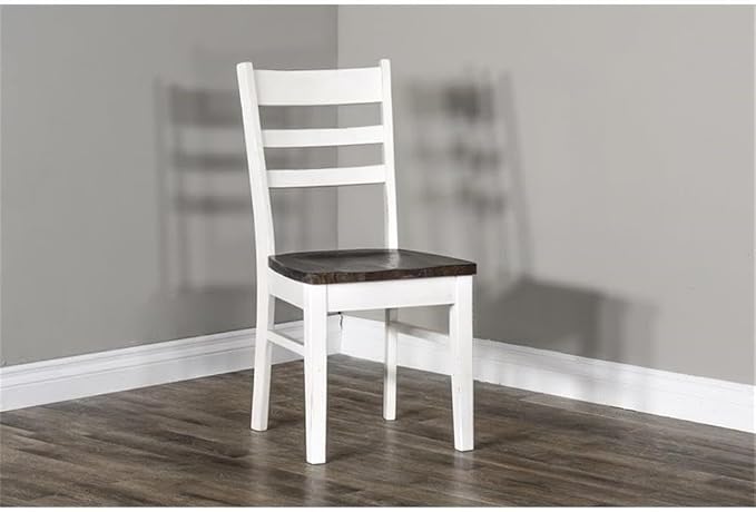 Pemberly Row 4-Piece Farmhouse Wood Breakfast Nook Set with Hidden Storage, Reversible Seating, Great for Small Spaces, in White & Brown Finish - Image 4