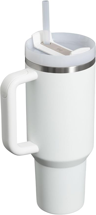 STANLEY Quencher H2.0 Flow State Tumbler, 40 oz, Frost | Handle and Straw | 3-Position Lid | Cup Holder Compatible for Travel | Insulated Stainless Steel Cup | BPA-Free - Image 2