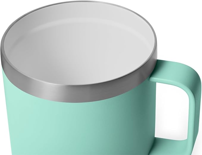 YETI Rambler 14 oz Ceramic Lined Stackable Mug, Vacuum Insulated, Stainless Steel with MagSlider Lid, Seafoam - Image 5