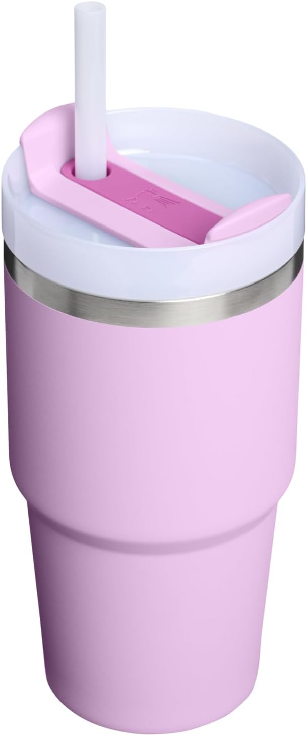 STANLEY Quencher H2.0 Flow State Tumbler, 20 oz, Soft Orchid | Handle and Straw | 3-Position Lid | Cup Holder Compatible for Travel | Insulated Stainless Steel Cup | BPA-Free - Image 3