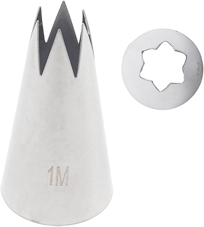 1 Piece 1M Piping Tip, Stainless Steel Icing Nozzles, Cake Baking Tools for Buttercream, Birthday Cake, Cookie Icing, Cupcake or DIY Art (1M)