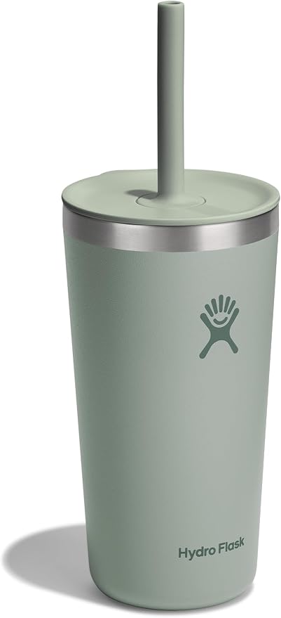 Hydro Flask All Around Tumbler Straw Lid, Insulated Travel Mug, Stainless Steel Coffee Cup 20 Oz Tonal Agave - Image 2