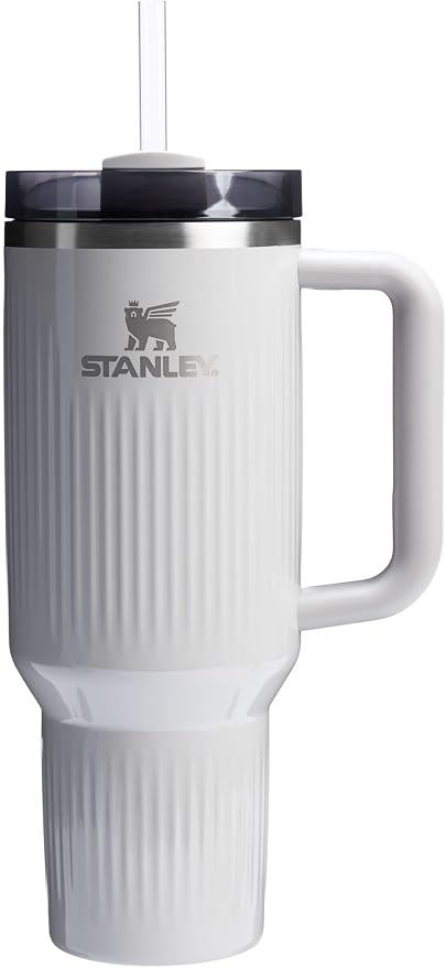 STANLEY Quencher H2.0 Tumbler with Handle and Straw 40 oz | Flowstate 3-Position Lid | Cup Holder Compatible for Travel | Insulated Stainless Steel Cup | BPA-Free | Fluted Ash Gloss by Unknown