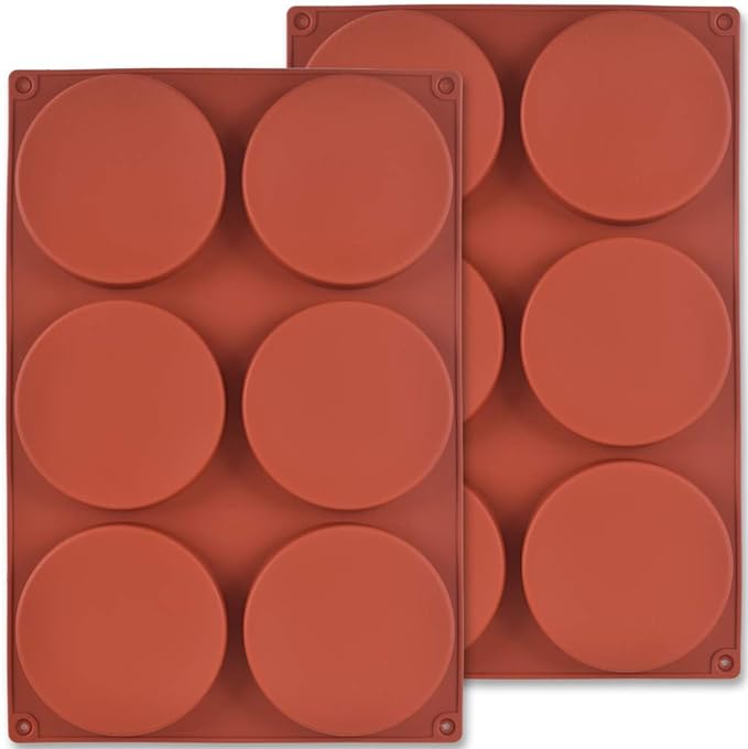 Newk Silicone Round Cake Molds, 4 Inch Silicone Molds for Baking Layer Cake, Resin Coasters, Eggs Pie, Handmade Soap - 4"
