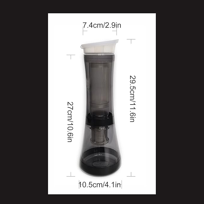 1000ML Cold Brew Coffee Maker, Cold Brew Coffee Pot with Sealed Lid for Home, Restaurant, Bar, Beverage Shop, Office, Party, Scented Tea