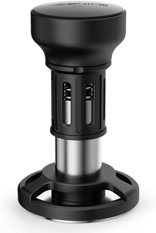 Espresso Tamper, 58mm Calibrated Tamper 4 Spring Loaded Coffee Tamper with 304 Stainless Steel Base, Sound Feedback Self Adjustable Depth Auto Reset