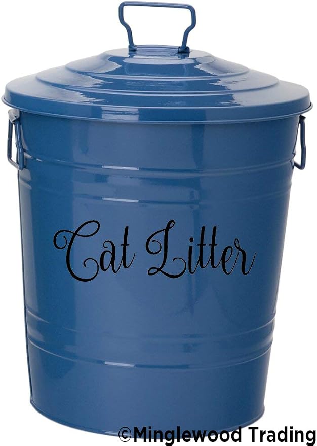 Cat Litter 7w x 2h Label | Kitchen Organization | Die Cut Vinyl Decal | Black Fancy Font (Sticker Only) - Image 2