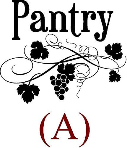 CreativeSignsnDesigns [Creative Signs N Designs, CreativeSignsNDesigns] Pantry Door Design Decals A Black by CreativeSignsnDesigns