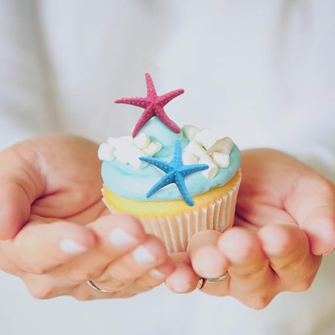 2 Pieces 3D Starfish Silicone Mold DIY Silicone Mold Fondant Pudding Jelly Candy Chocolate Dessert Cake Decoration Baking Tool Handmade Soap Maker