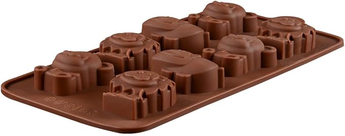 LeLehome Set of 2 Silicone Chocolate Molds, Non-Stick Animal Cake Muffin Candy Baking Mold Bakeware for Ice Cube, Soap, Candle, Jello, Lion, Hippo and Bear