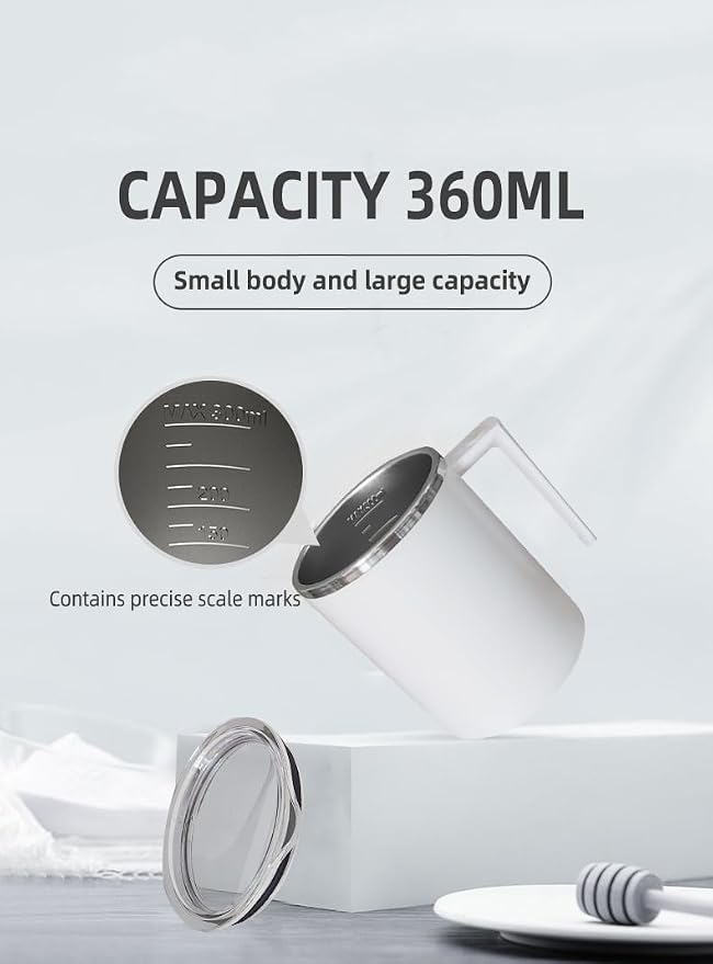 Self Stirring Mug,Self Stirring Coffee Mug, Suitable for Coffee, Milk, Cocoa and Other Beverages (White) - Image 6