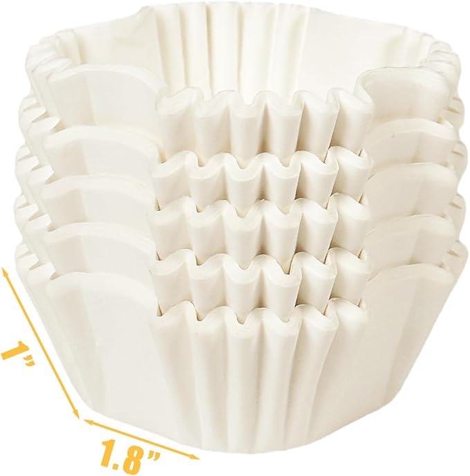 qiqee Square Cupcake Liners, 500 Count, White,Standard Size - Image 6