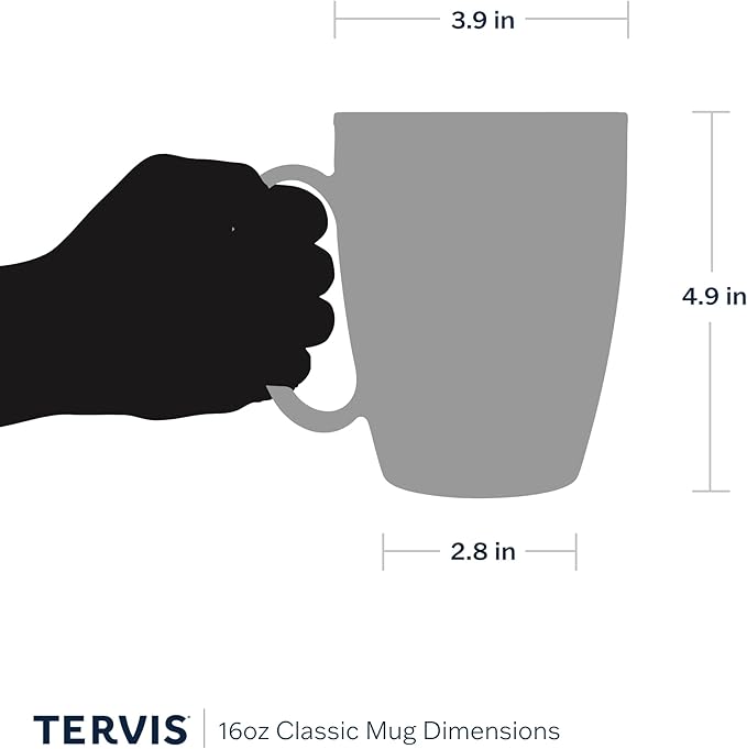 Tervis Clear & Colorful Tabletop Made in USA Double Walled Insulated Tumbler Travel Cup Keeps Drinks Cold & Hot, 16oz Mug, Blue Moon - Image 4