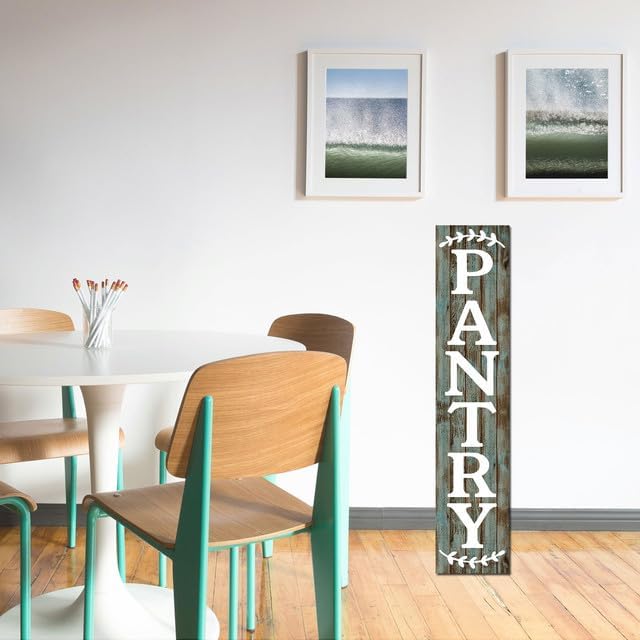 Vertical Pantry Sign Wall Decor 8"x63" Pantry Decor Farmhouse Wood Large Pantry Sign for Hanging Kitchen Sign Wood Sign Vertical Sign Wood Sign Kitchen Wall Art Decor Hanging Plaque Sign - Image 3