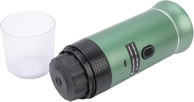 Zunate Portable Capsules Coffee Maker with 20 Bar Pump, 3 in 1 Automatic 72W Ground Coffee Machine for Travel Home Office with 120ML Cup, Gray (Green) - Image 8