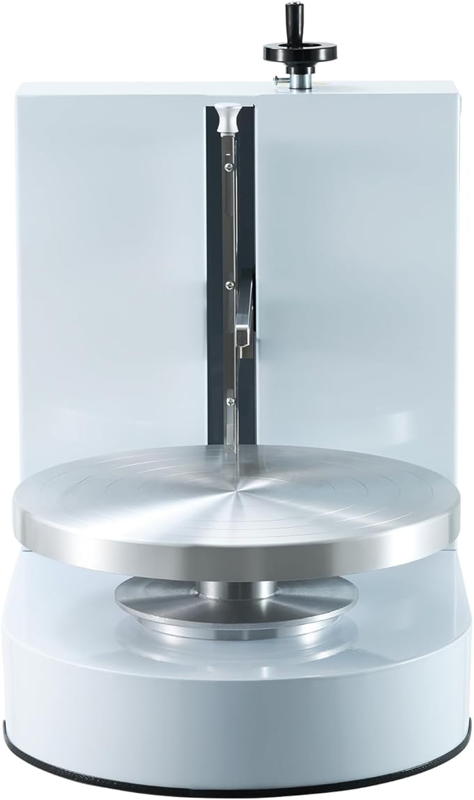 VEVOR Cake Decorating Machine, Cake Cream Spreading Coating Smearing Machine, Low Noise Cake Frosting Machine, Turntable with Adjustable Scraper, for 4" to 12" Cake, 25-320RPM Rotating Speed, White