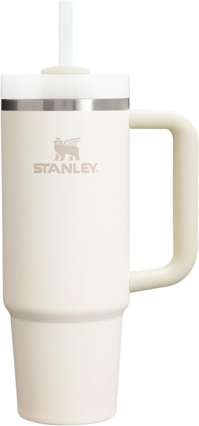 STANLEY Quencher H2.0 Flow State Tumbler, 30 oz, Cream 2.0 | Handle and Straw | 3-Position Lid | Cup Holder Compatible for Travel | Insulated Stainless Steel Cup | BPA-Free by Unknown
