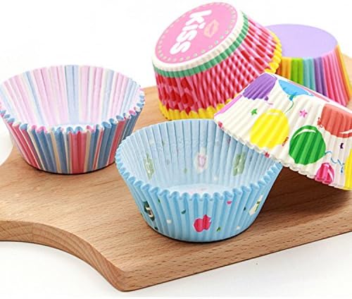 500 Packs Random Colorful Premium Greaseproof Cupcake Liners No Muffin Pan Needed Cupcakes - Image 4