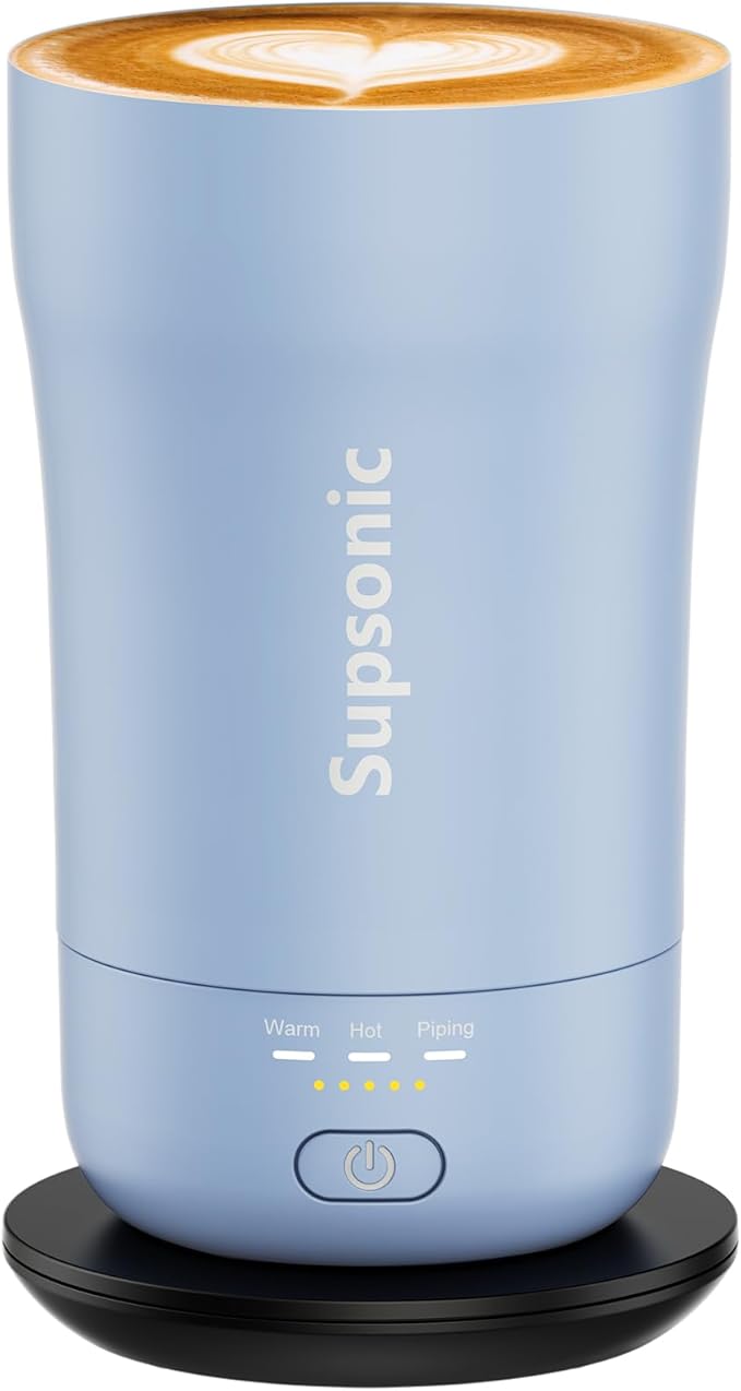 Supsonic - 14oz Heated Coffee Mug, Self-Heating Travel Mug with 3-Temp Settings, Insulated Stainless Steel Constant Temperature Heating Mug for Beverage, Smart Heating Portable Coffee Mug | S1 by Supsonic